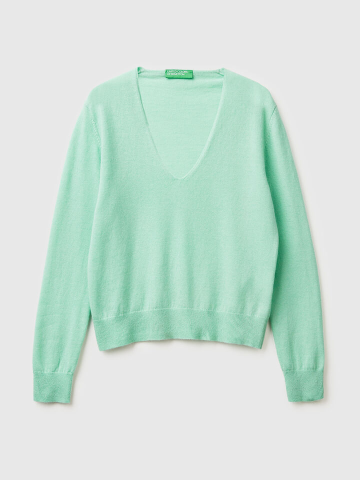 V NECK SWEATER L/S Mujer image number 5